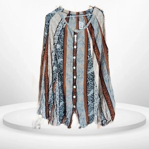 3/$25 JACLYN T San Francisco Maxi Skirt L Multi Color